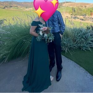 BIRDY GREY Elegant Dark Green bridesmaid Dress